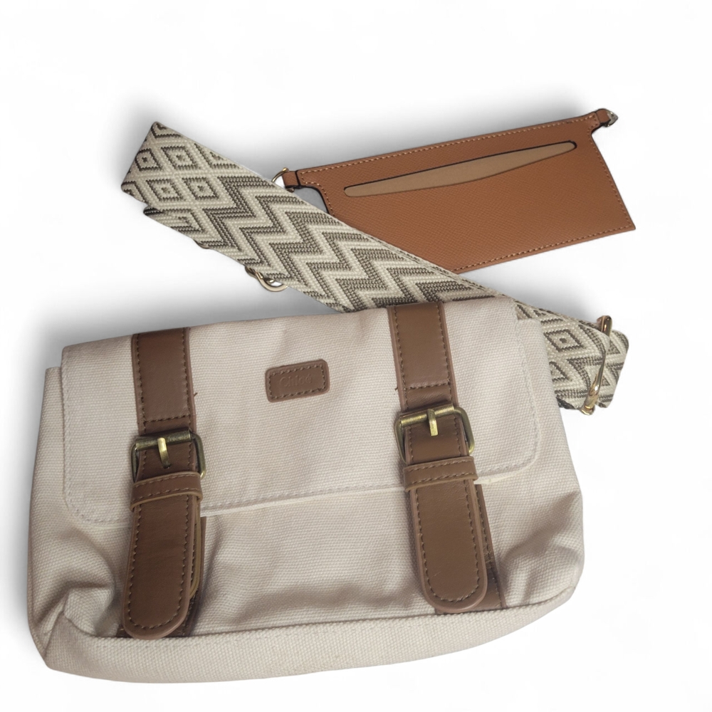 3pcs-Chloe Parfums Pouch w/Unbranded Strap & Pocket Insert